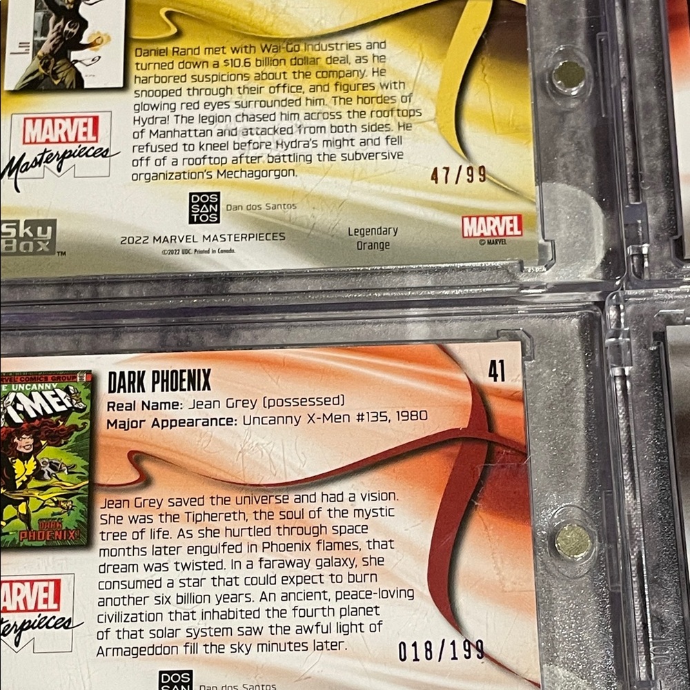 2022 Marvel Masterpieces lot. Orange and purple parallel,#’d. PRICE TO SELL!!!! - Picture 10 of 13